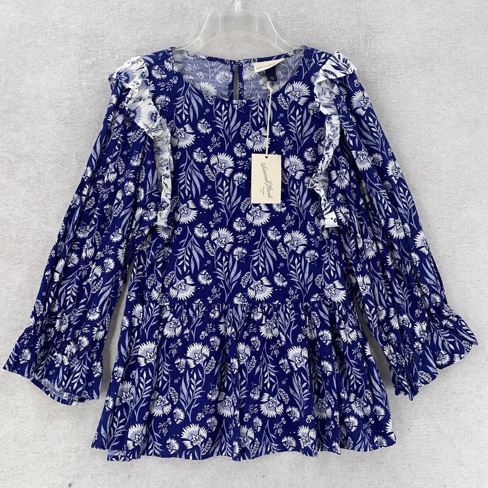 NEW Universal Thred Peasant Top Womens Size Small Blouse Cottegecore Boho Floral